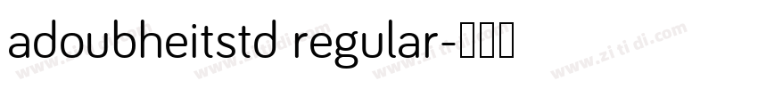 adoubheitstd regular字体转换